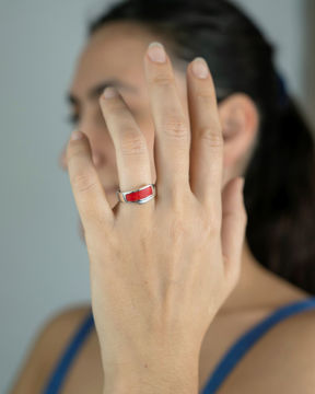 Imagen de Anillo Rectángulo Coralina