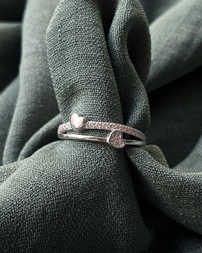 Imagen de Anillo doble corazón